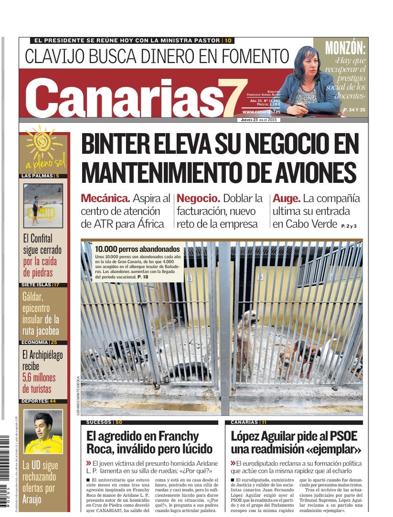 Portada Canarias7 23-07-2015