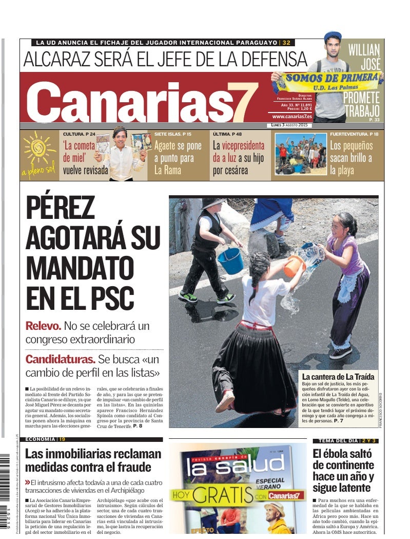 Portada Canarias7 03-08-2015