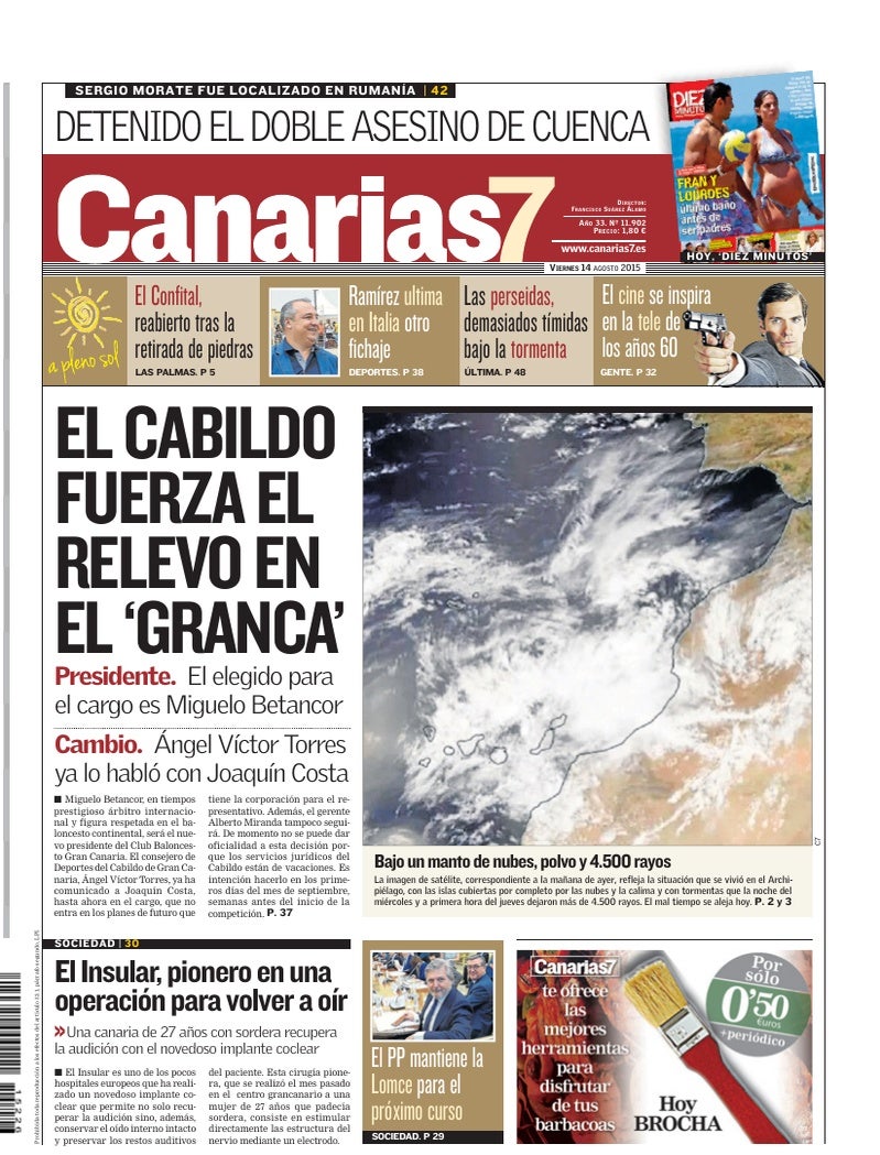 Portada Canarias7 14-08-2015