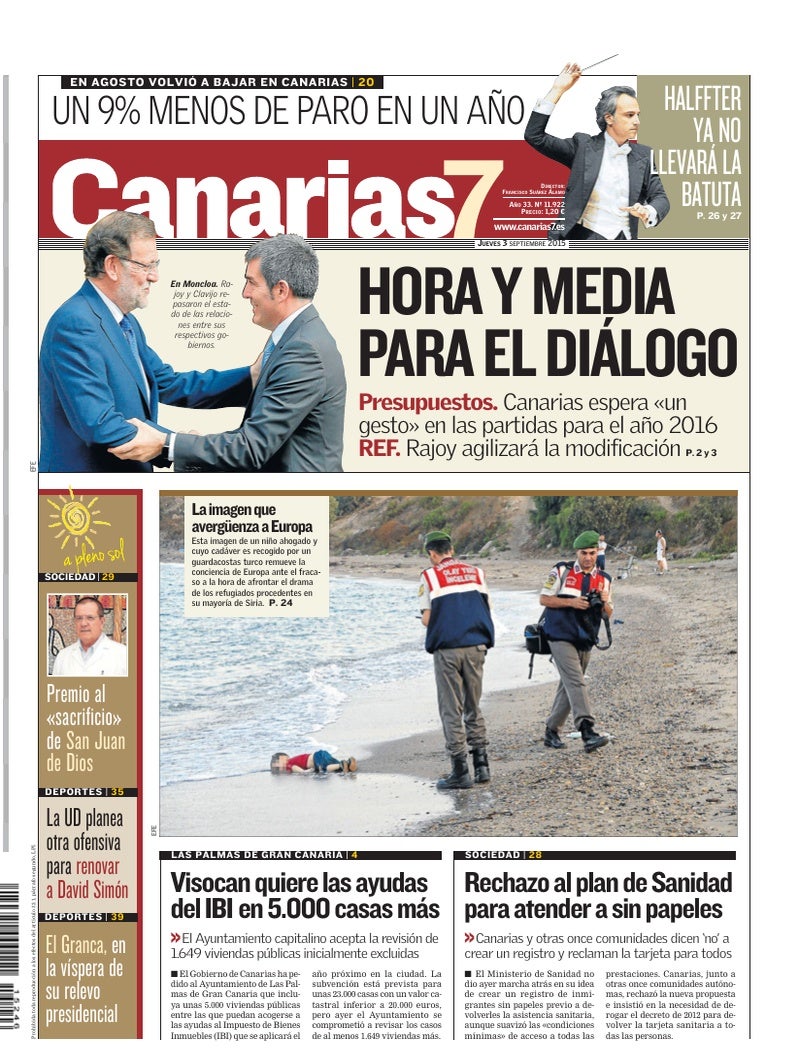 Portada Canarias7 03-09-2015