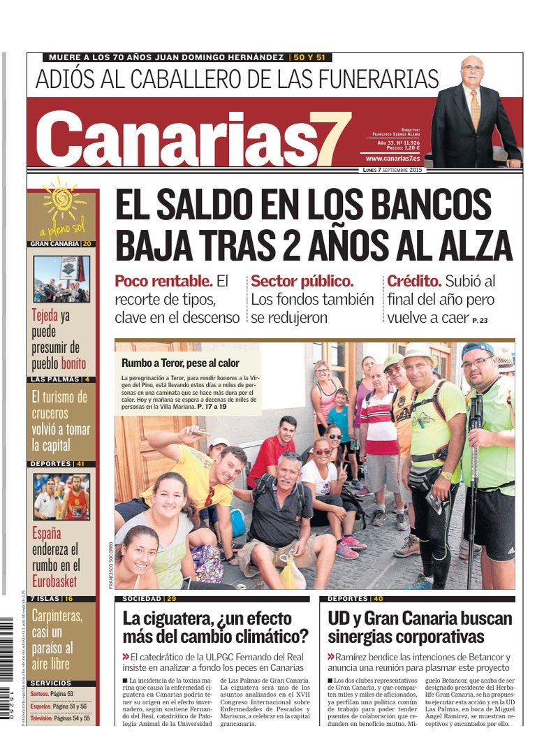 Portada Canarias7 07-09-2015