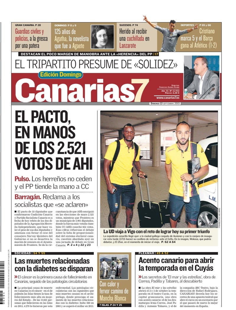 Portada Canarias7 13-09-2015