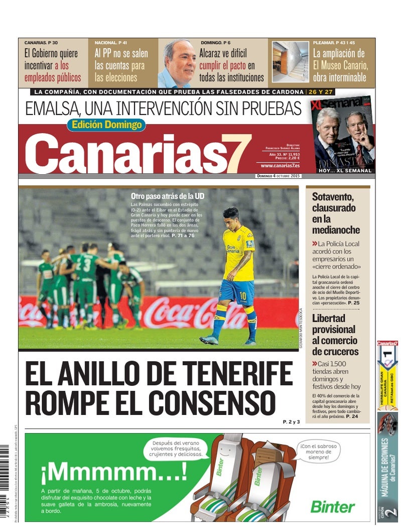 Portada Canarias7 04-10-2015