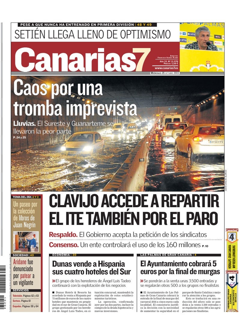 Portada Canarias7 21-10-2015