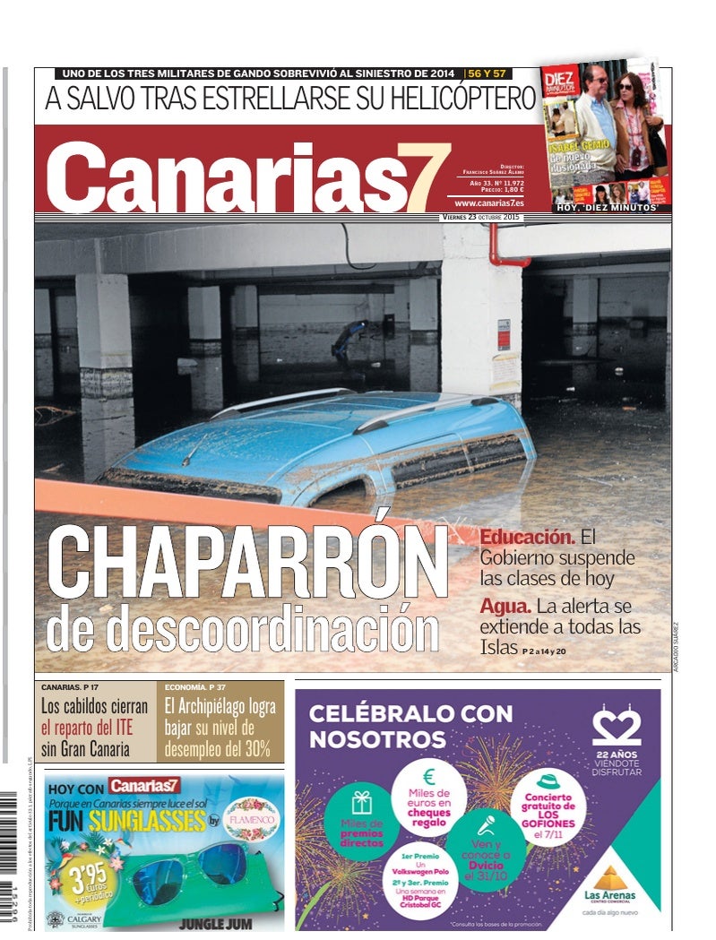 Portada Canarias7 23-10-2015