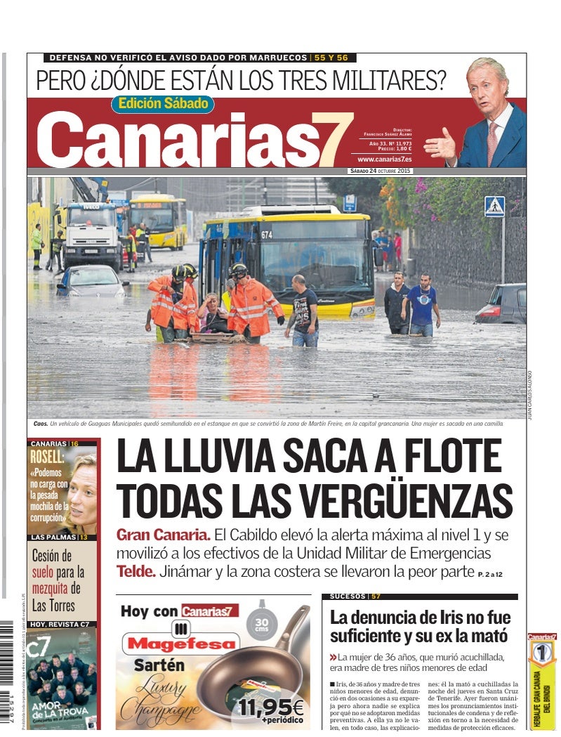 Portada Canarias7 24-10-2015