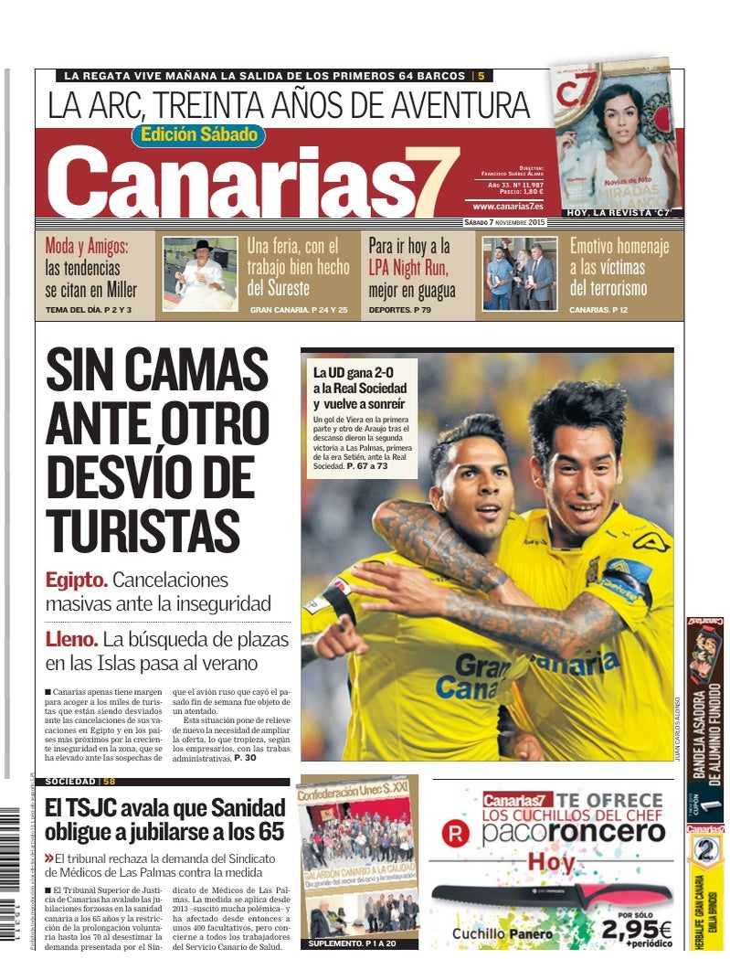 Portada Canarias7 07-11-2015