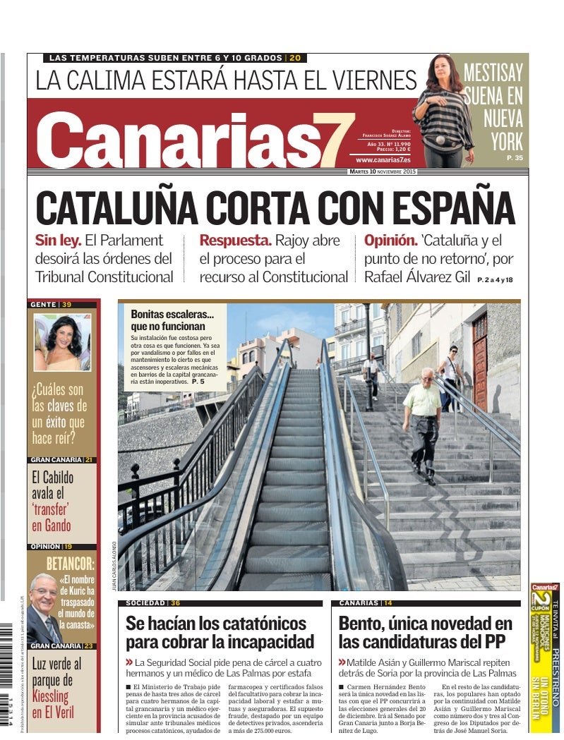 Portada Canarias7 10-11-2015