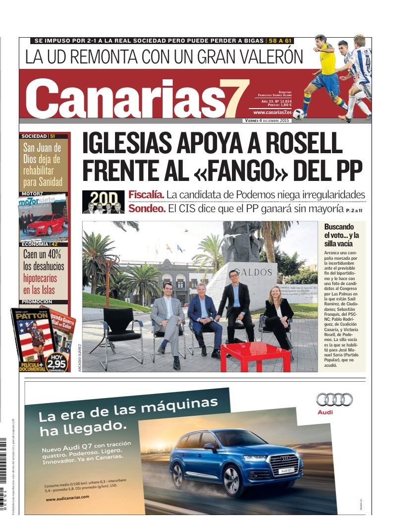 Portada Canarias7 04-12-2015