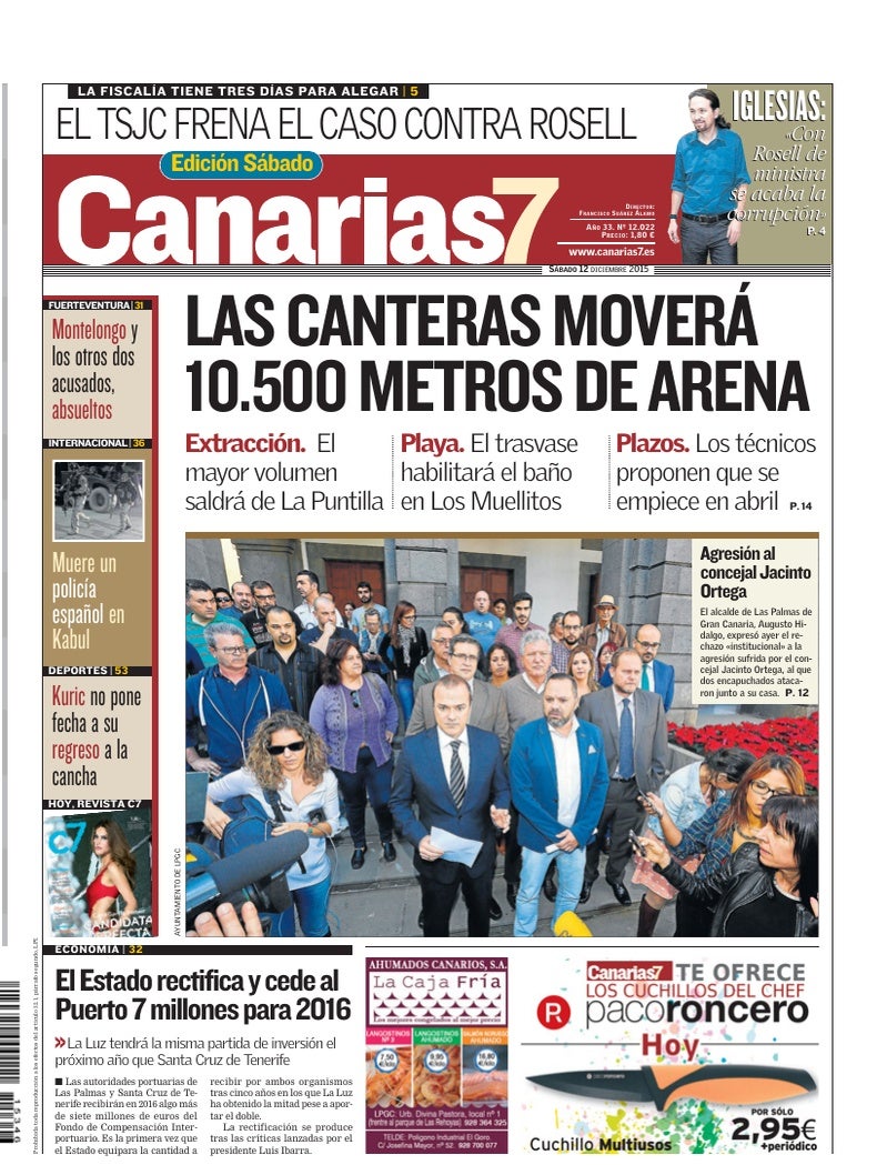 Portada Canarias7 12-12-2015