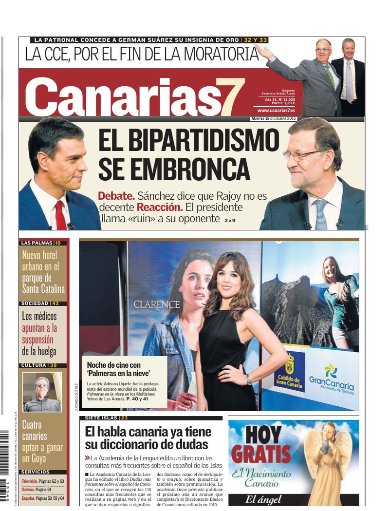 Portada Canarias7 15-12-2015