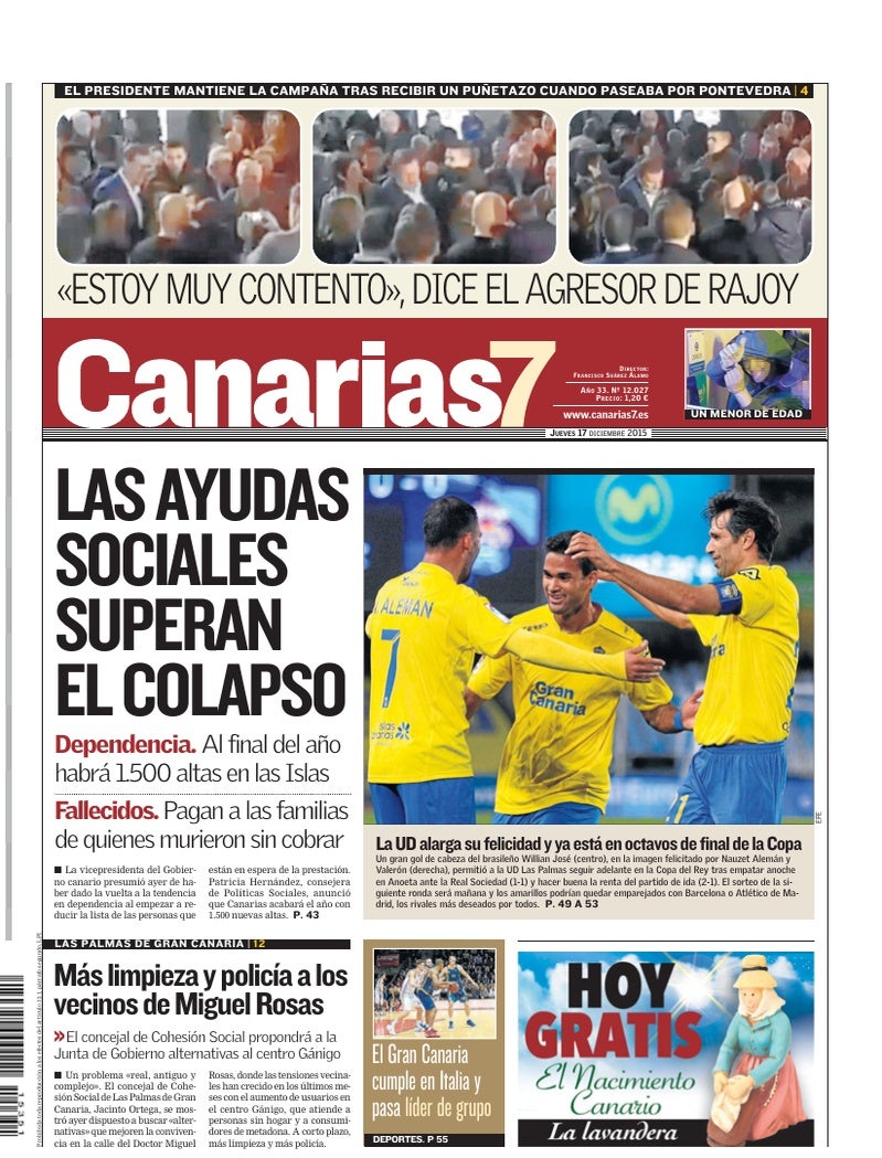 Portada Canarias7 17-12-2015