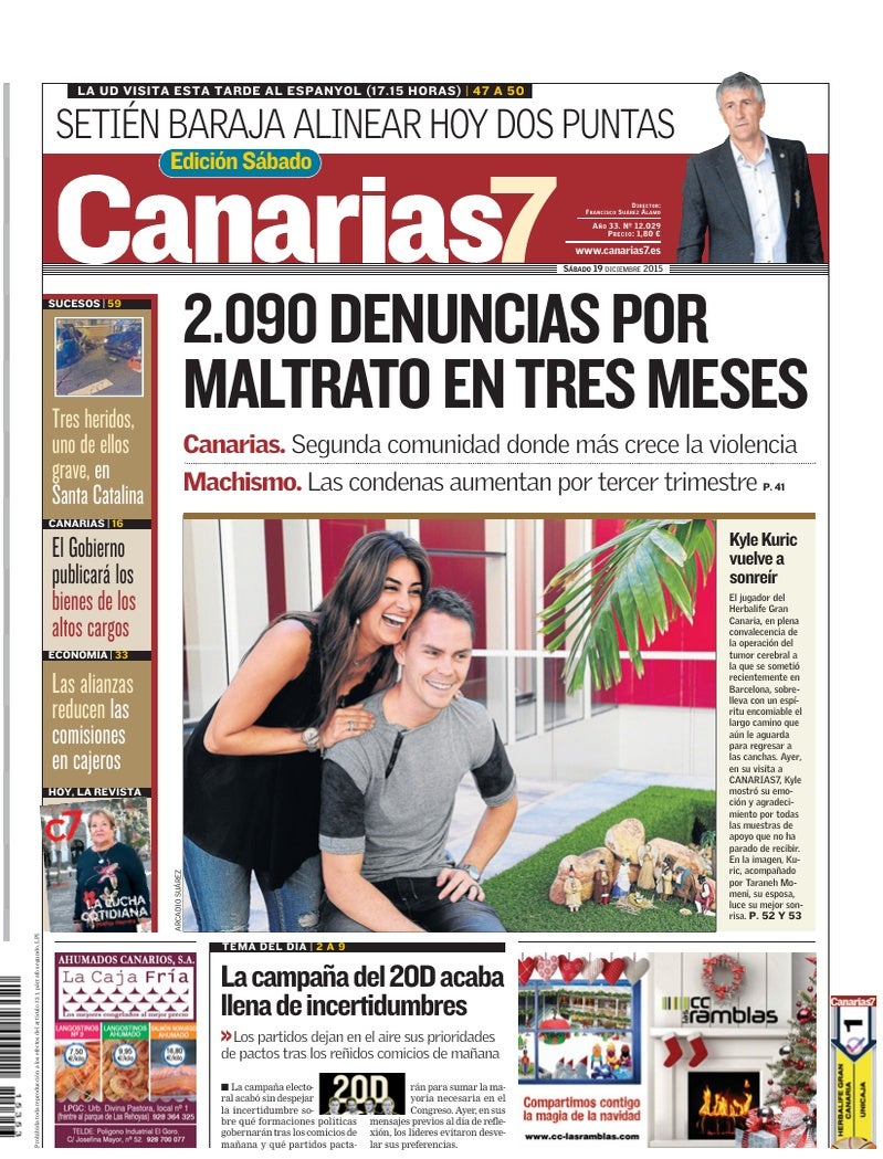 Portada Canarias7 19-12-2015