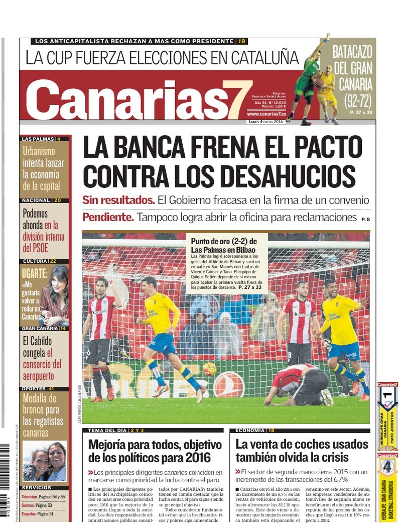 Portada Canarias7 04-01-2016