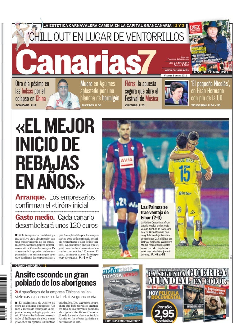 Portada Canarias7 08-01-2016