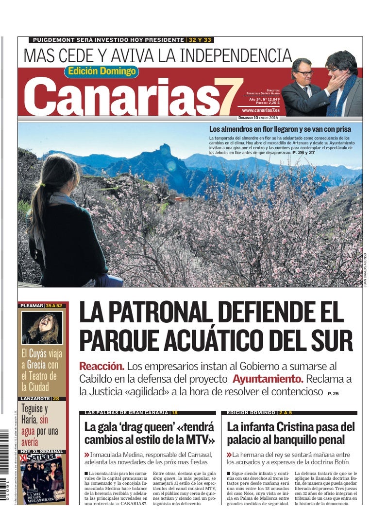 Portada Canarias7 10-01-2016
