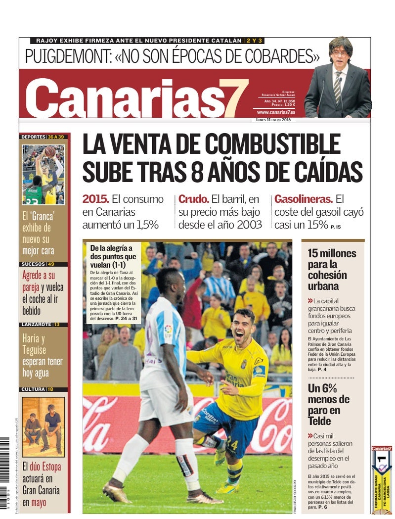Portada Canarias7 11-01-2016