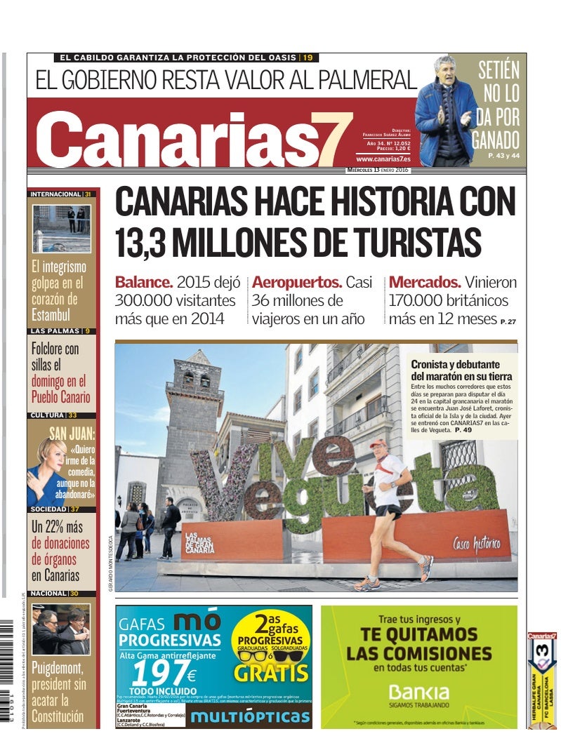 Portada Canarias7 13-01-2016