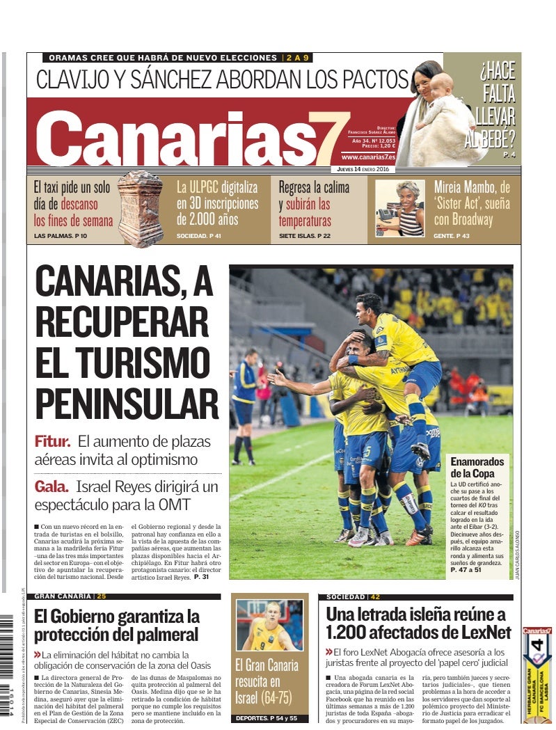 Portada Canarias7 14-01-2016