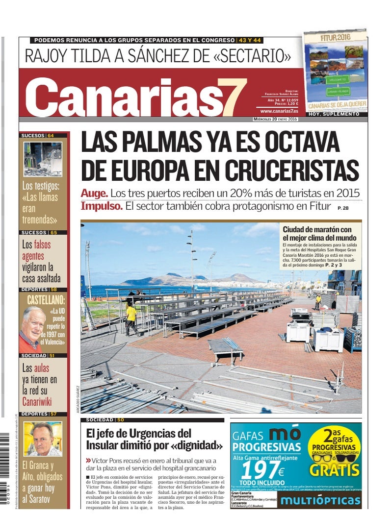Portada Canarias7 20-01-2016