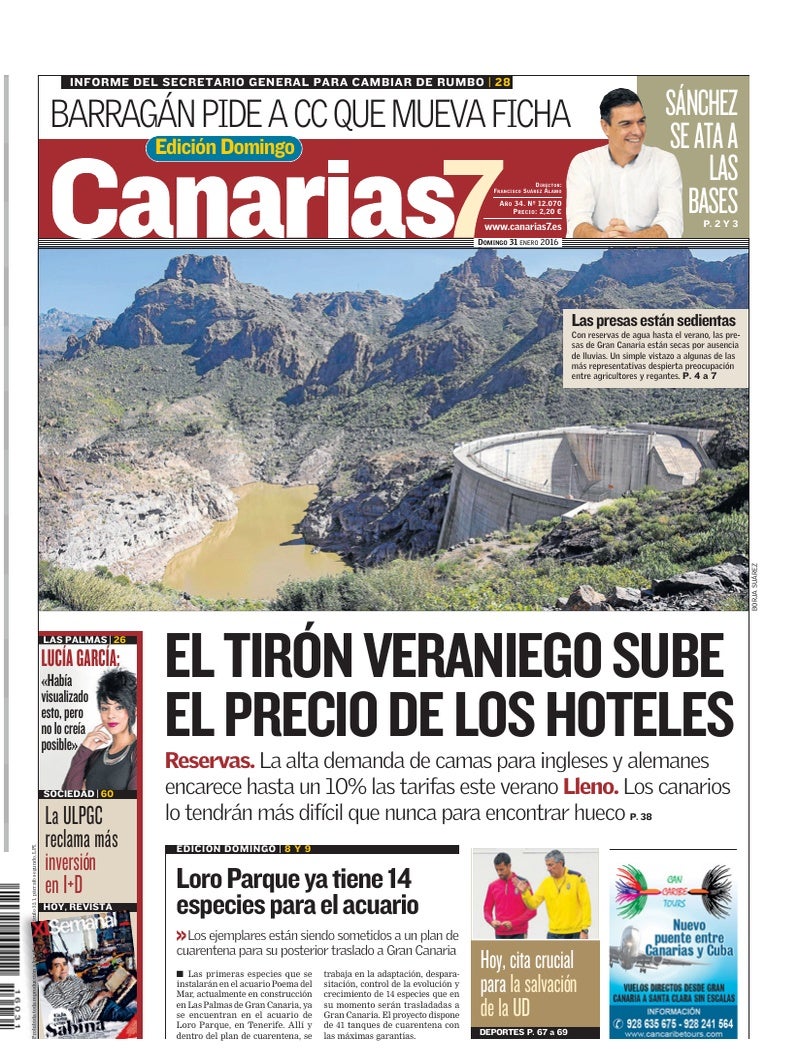 Portada Canarias7 31-01-2016