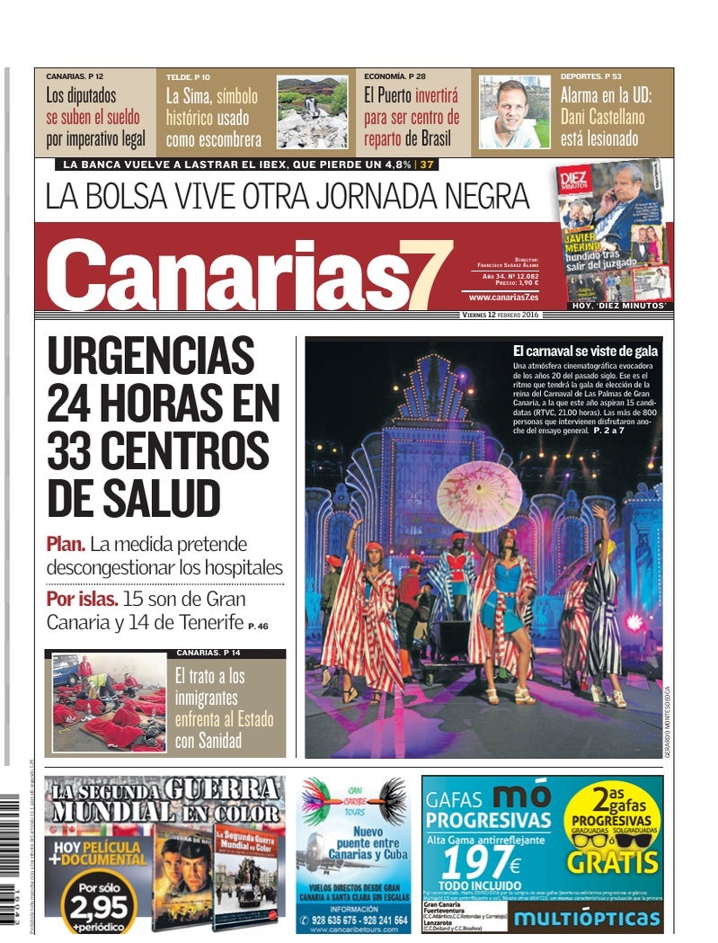 Portada Canarias7 12-02-2016