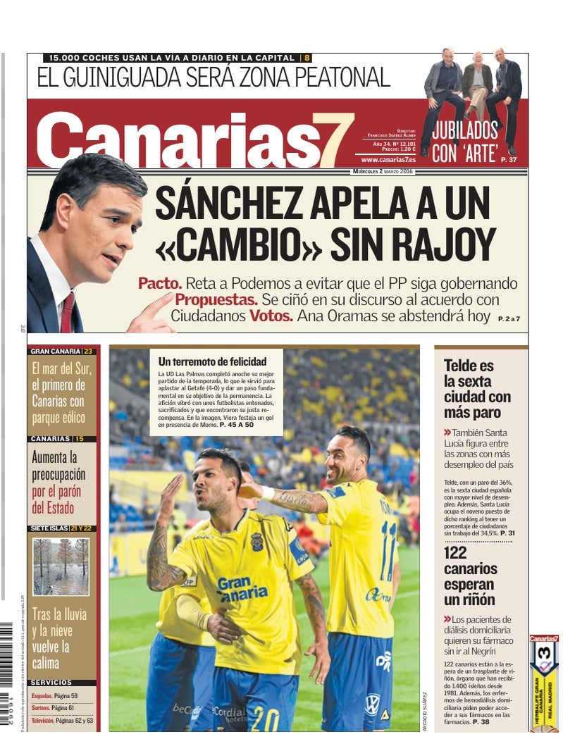 Portada Canarias7 02-03-2016