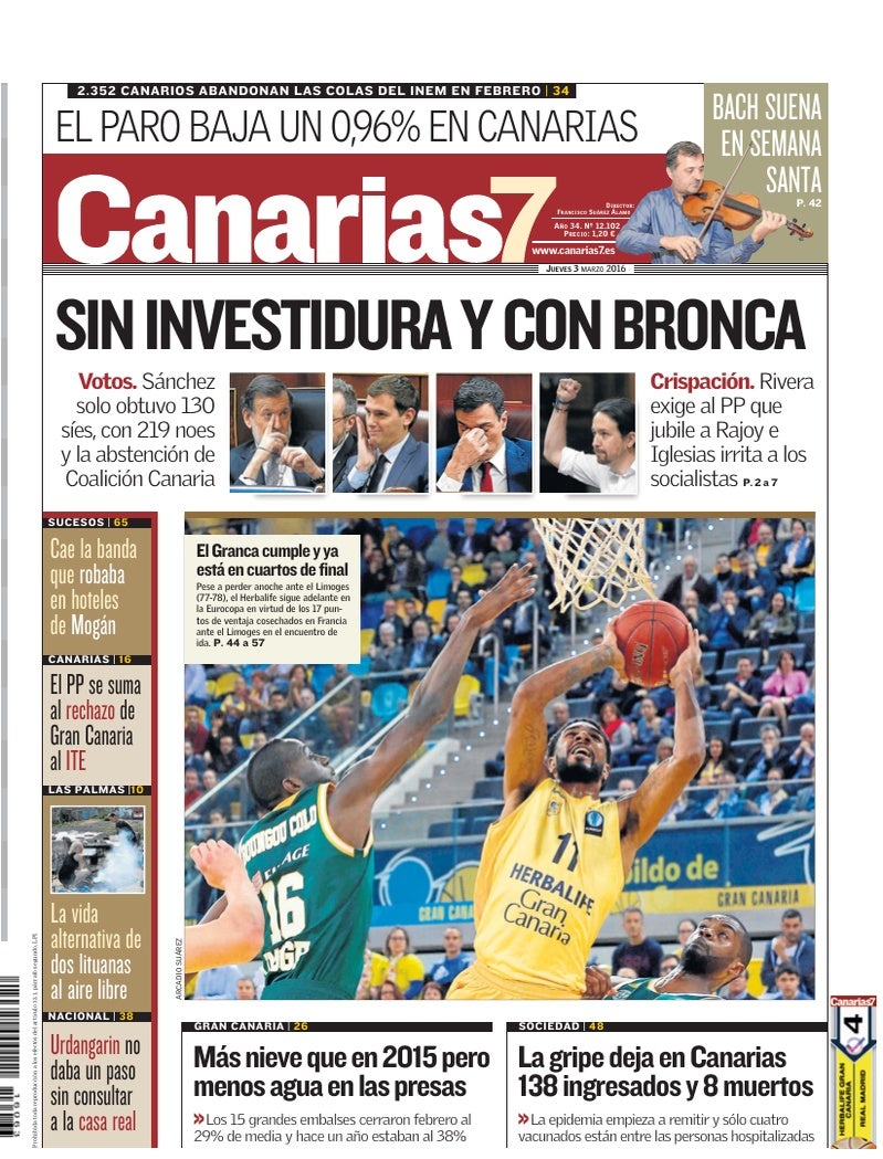 Portada Canarias7 03-03-2016