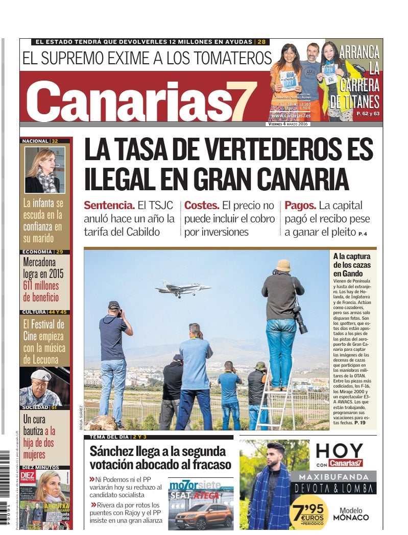 Portada Canarias7 04-03-2016