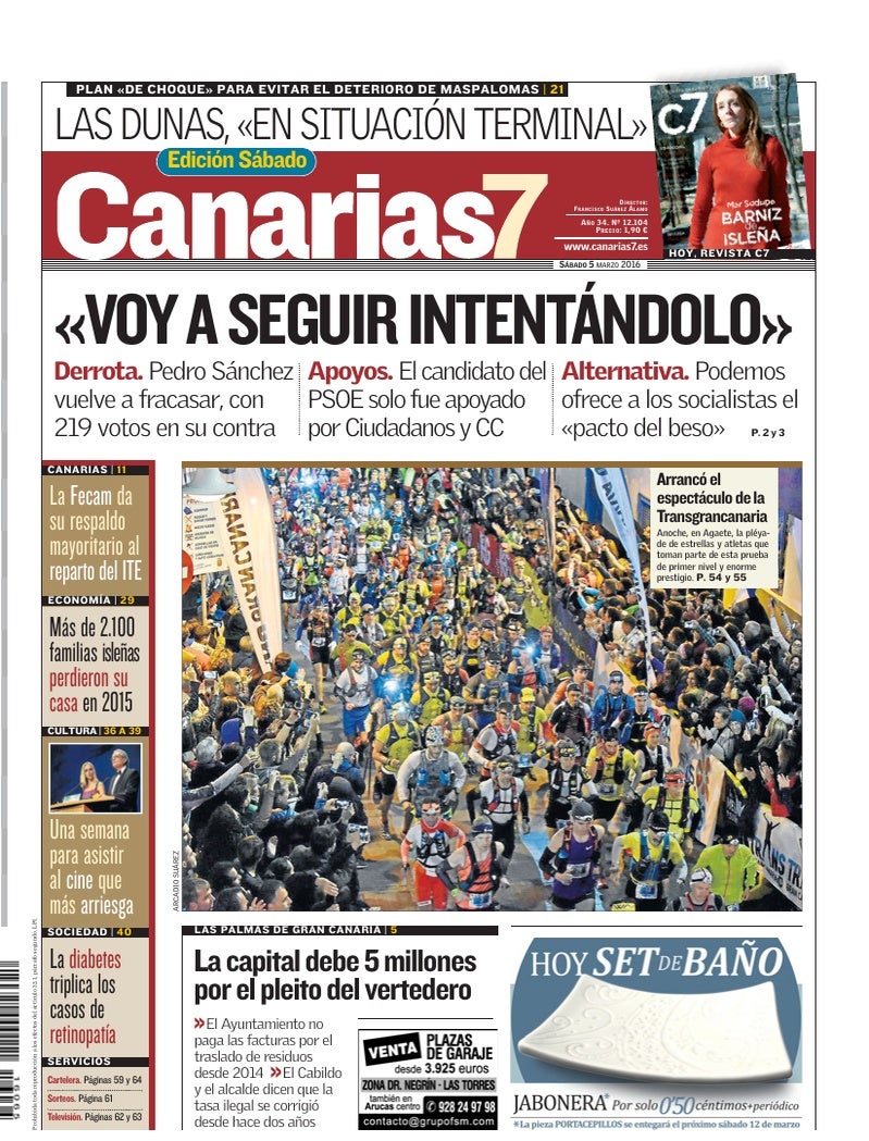 Portada Canarias7 05-03-2016