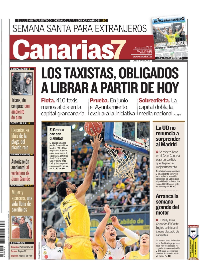 Portada Canarias7 07-03-2016