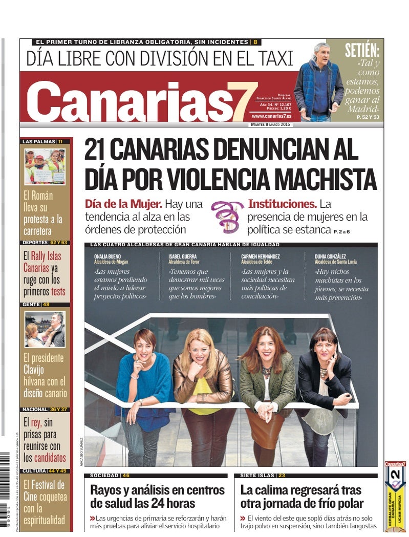 Portada Canarias7 08-03-2016