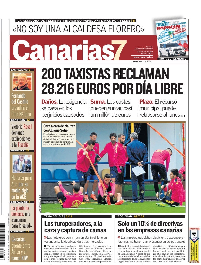 Portada Canarias7 10-03-2016
