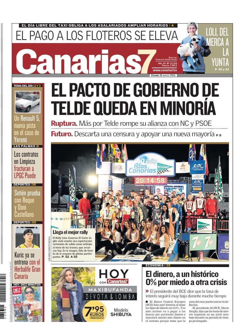 Portada Canarias7 11-03-2016