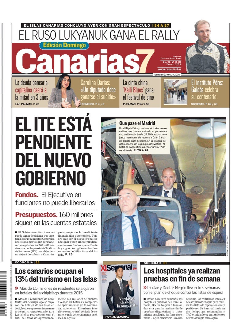 Portada Canarias7 13-03-2016