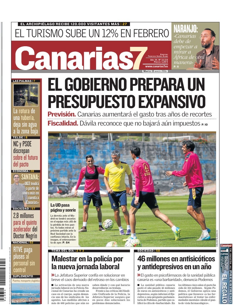 Portada Canarias7 15-03-2016
