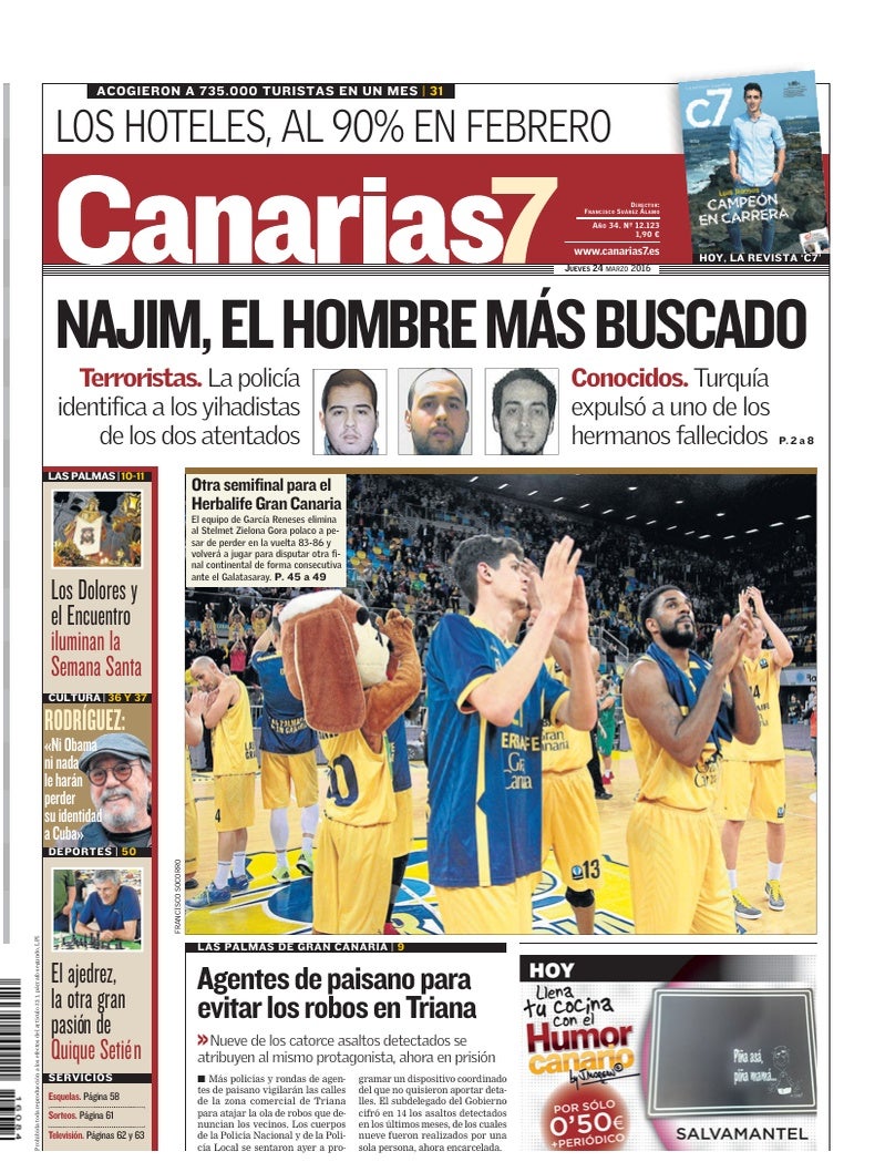 Portada Canarias7 24-03-2016
