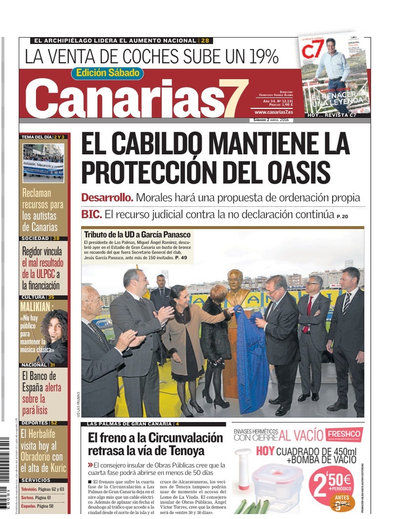 Portada Canarias7 02-04-2016