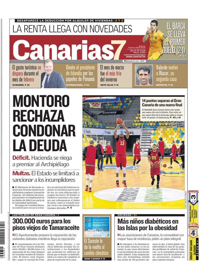 Portada Canarias7 06-04-2016