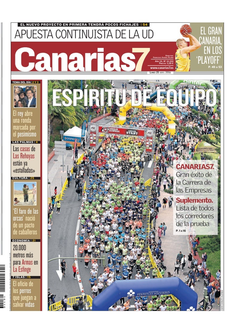 Portada Canarias7 25-04-2016