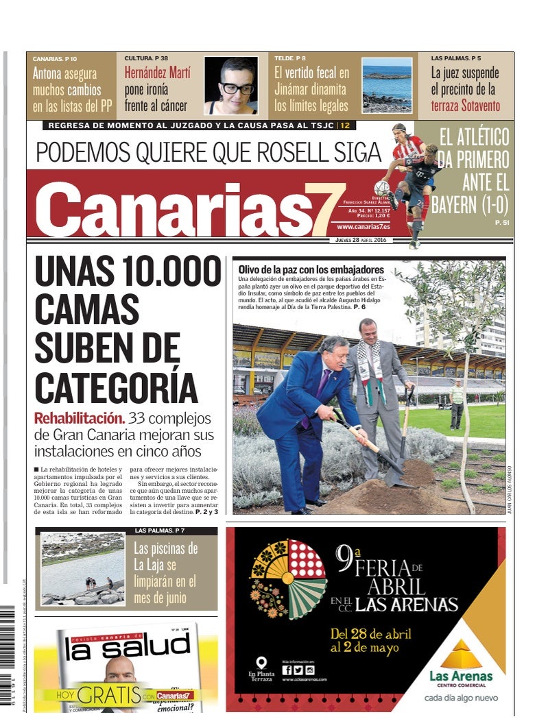 Portada Canarias7 28-04-2016