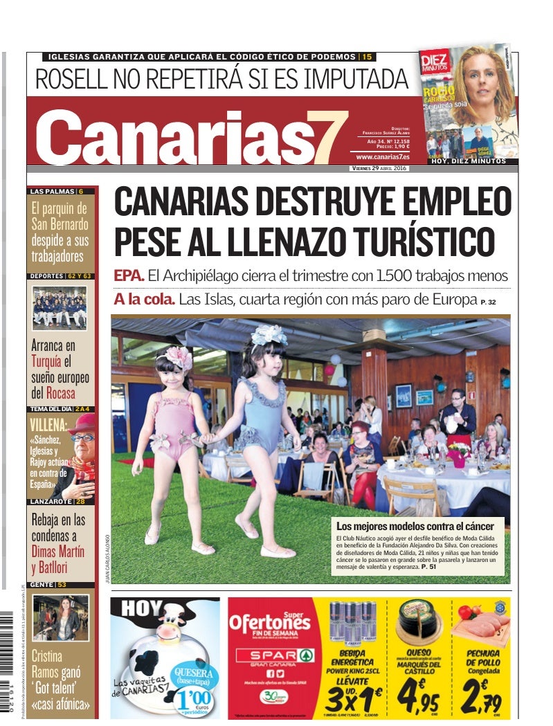 Portada Canarias7 29-04-2016