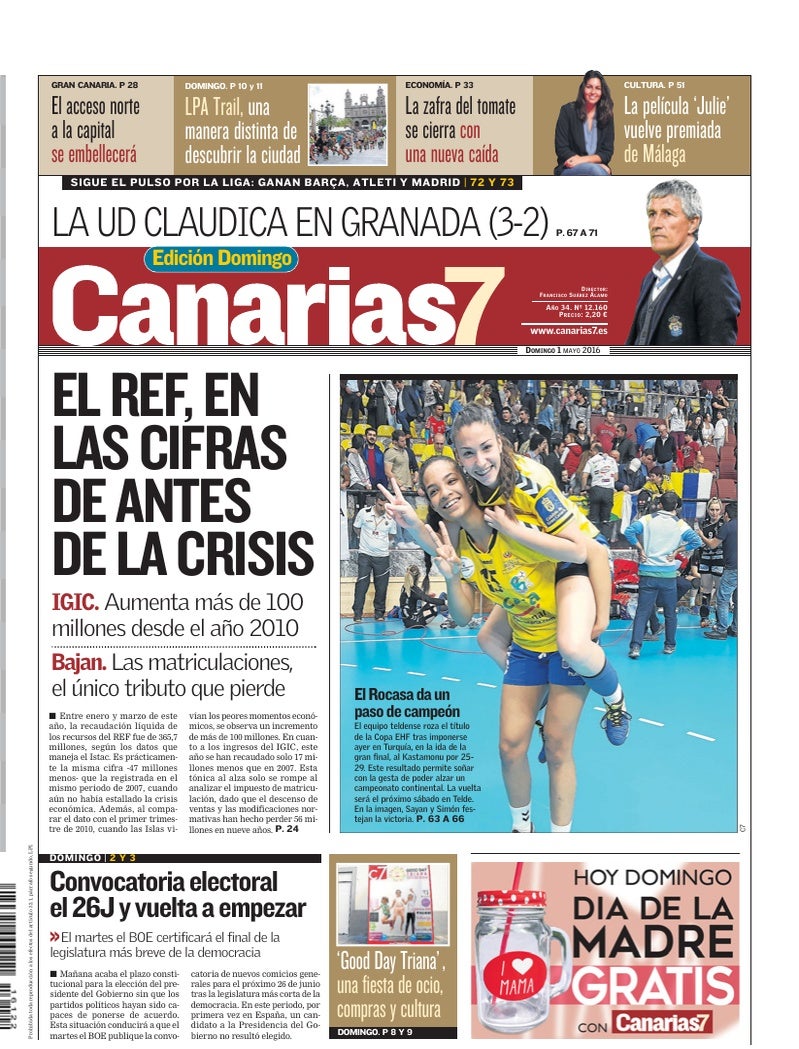 Portada Canarias7 01-05-2016