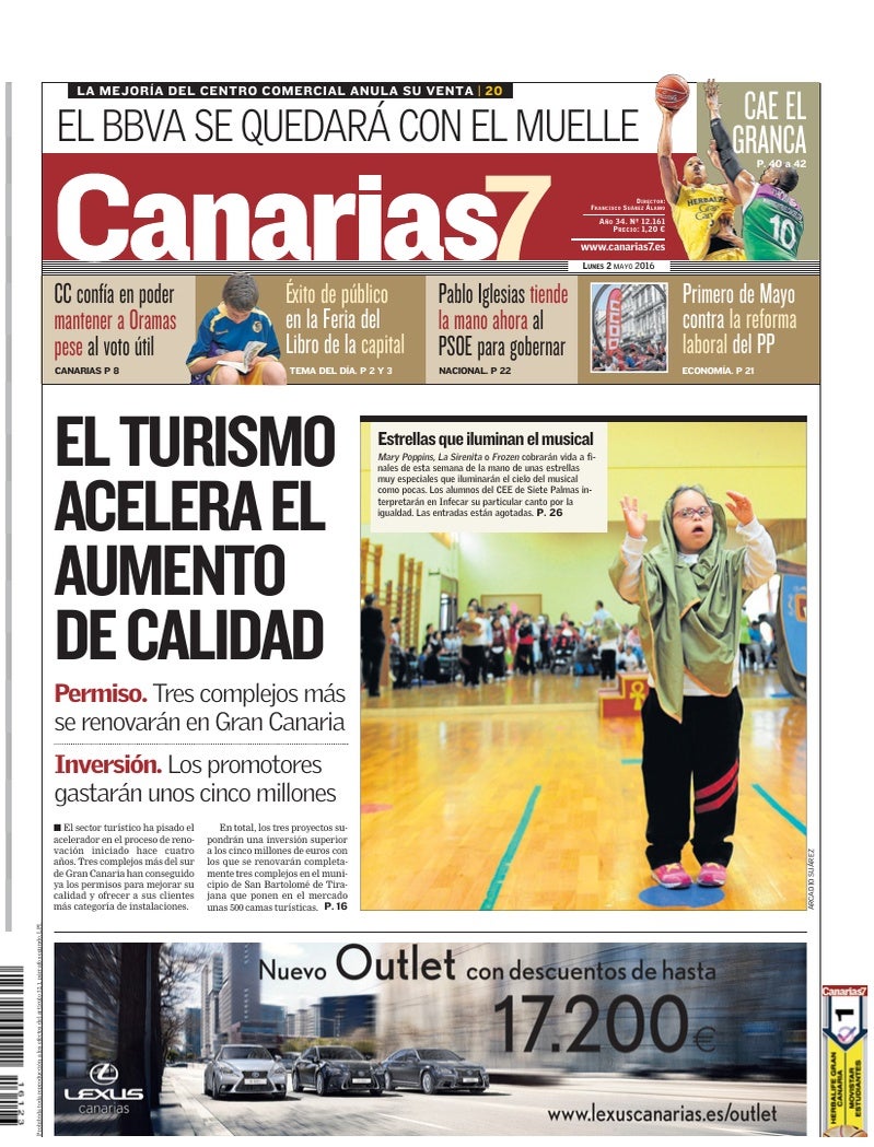 Portada Canarias7 02-05-2016