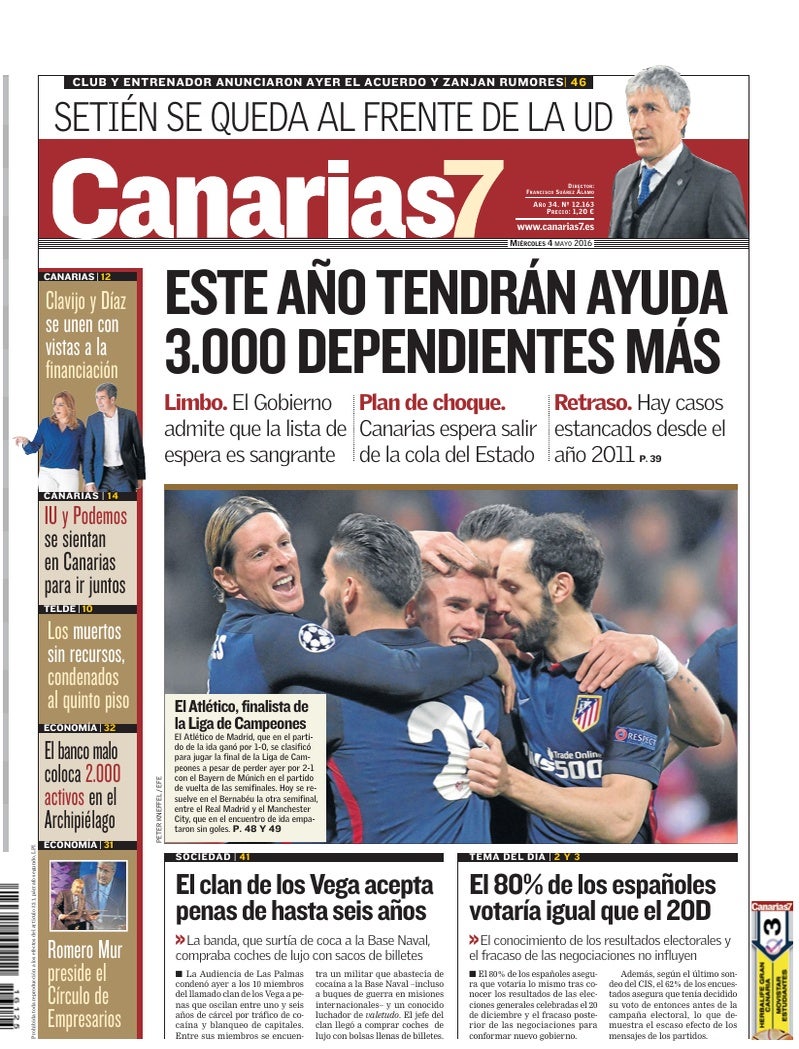 Portada Canarias7 04-05-2016