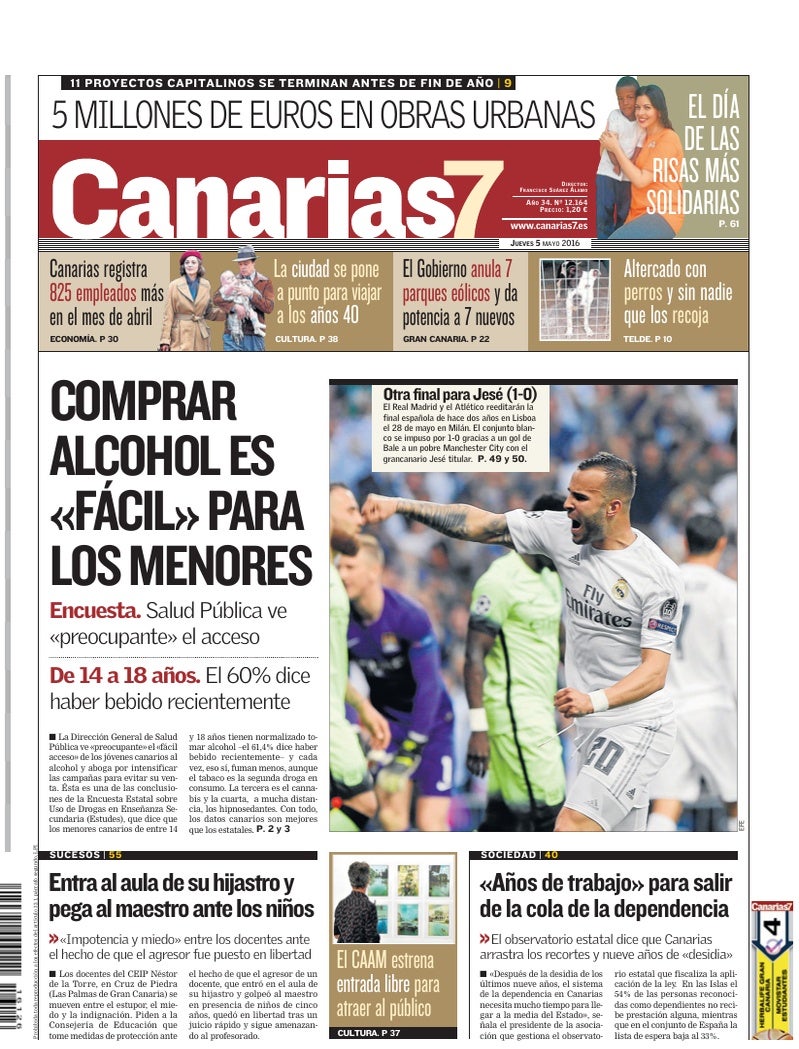 Portada Canarias7 05-05-2016