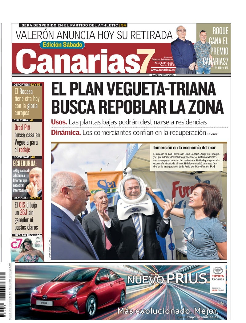 Portada Canarias7 07-05-2016
