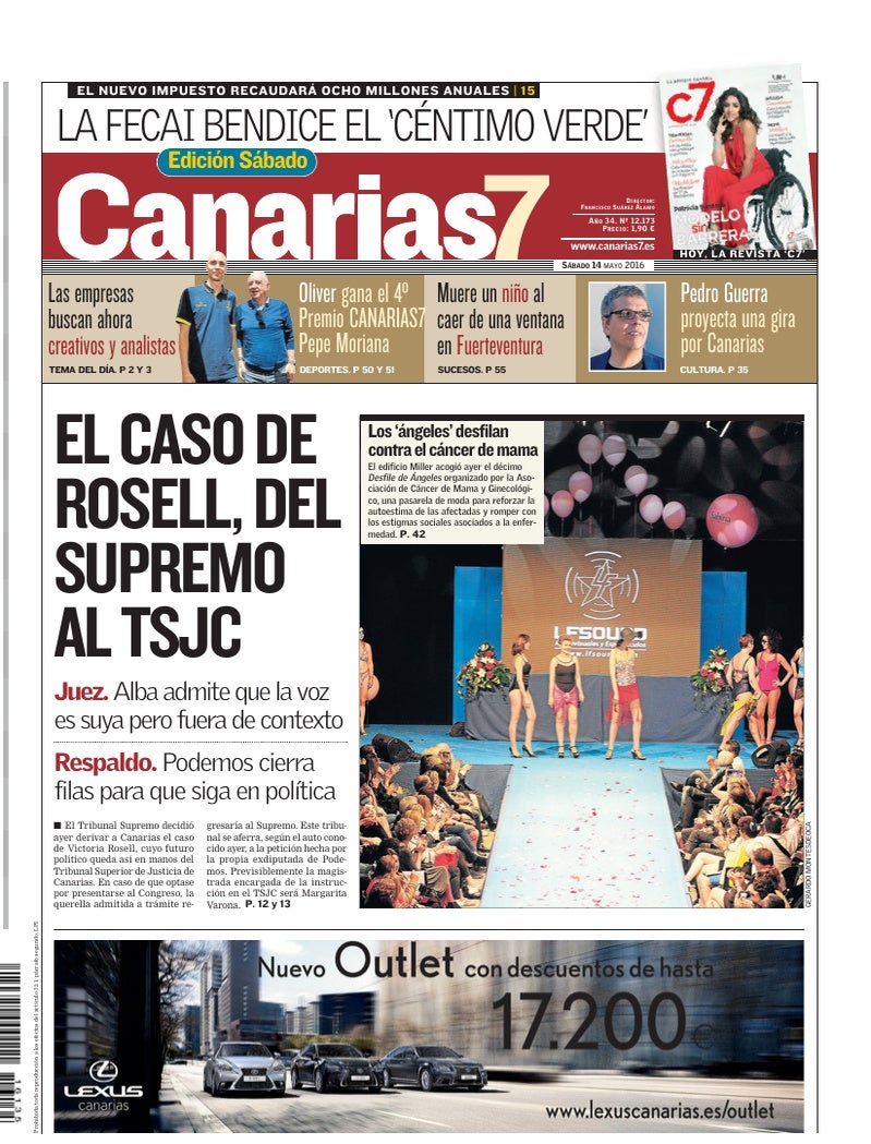 Portada Canarias7 14-05-2016