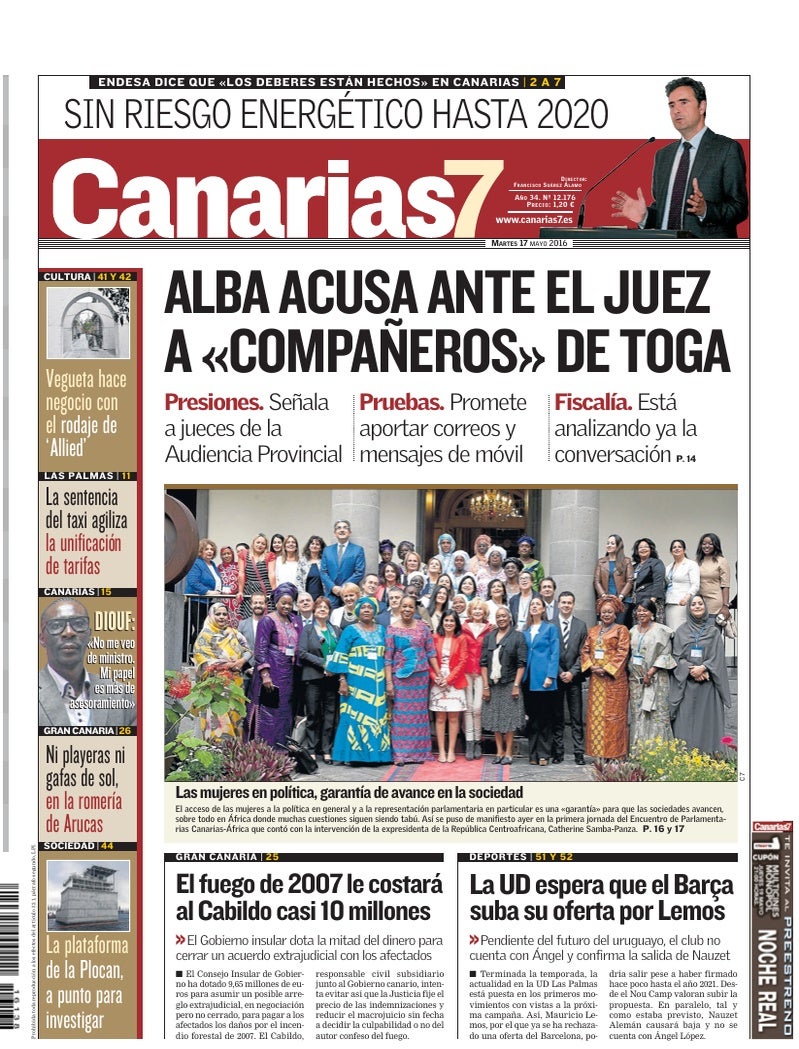 Portada Canarias7 17-05-2016