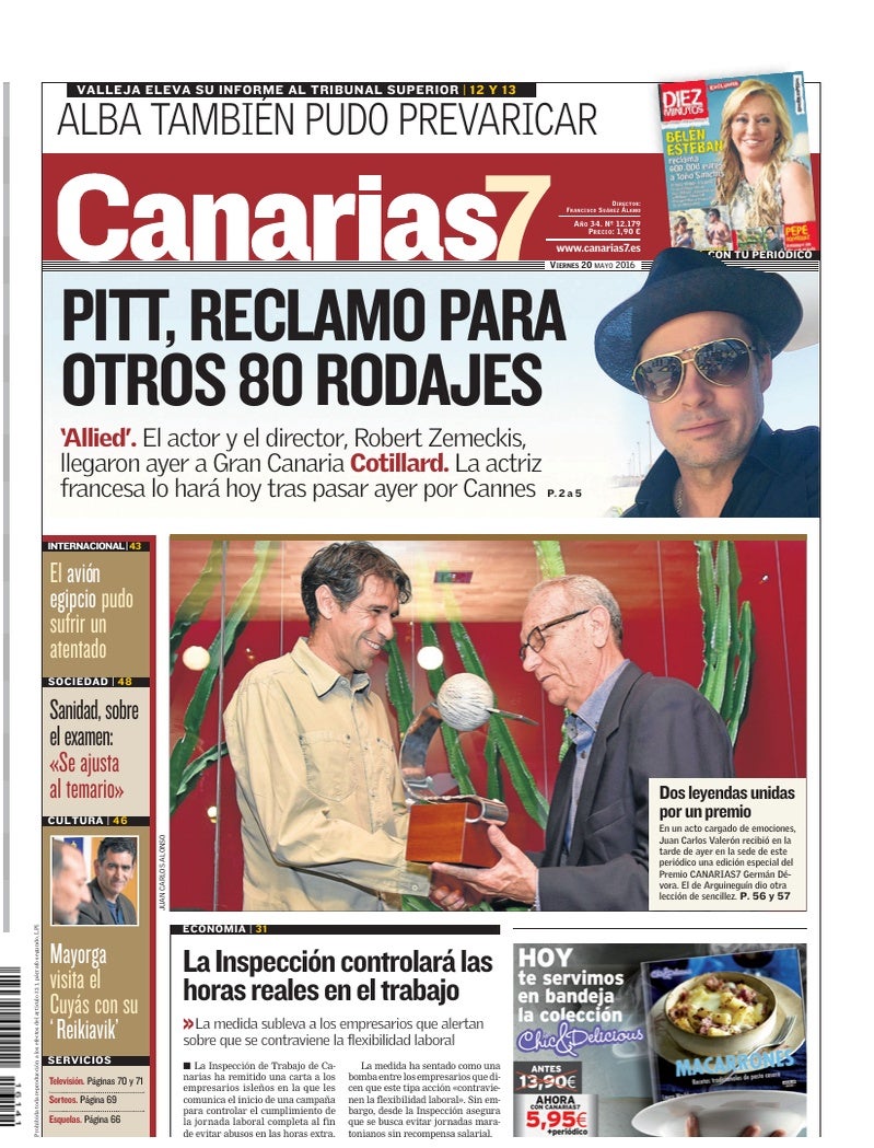 Portada Canarias7 20-05-2016